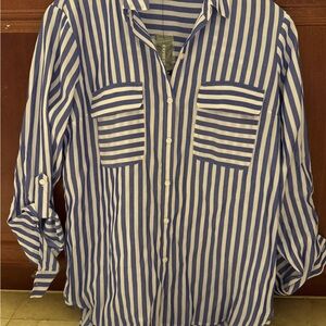 Classic Blue Striped women’s Portofino  blouse